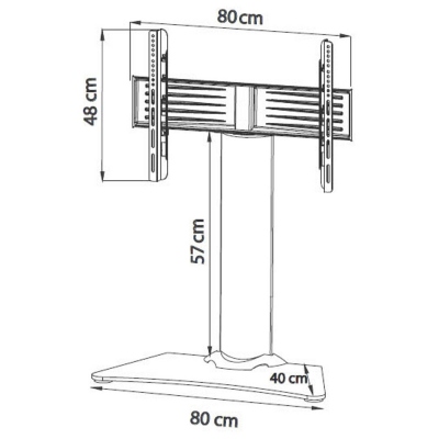 Preview: VCM TV Tischhalterung Standfuß